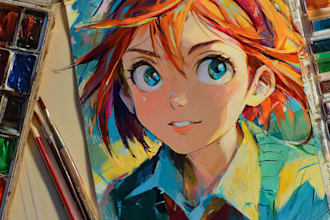 draw anime character illustration