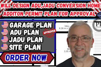 design adu,jadu conversion home additon permit plan for approval