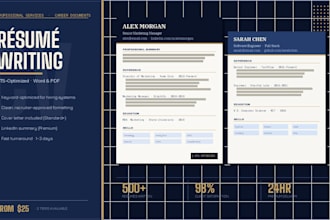 write a professional resume and cover letter