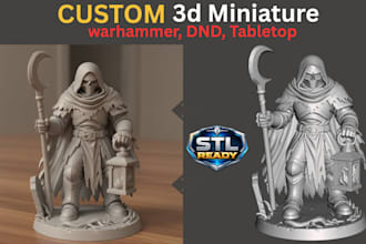 sculpt fantasy 3d miniature dnd warhammer tabletop figurine model 3d printing