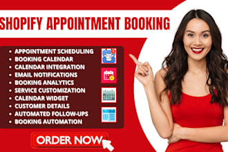 setup shopify appointment booking apntly ointo cowlendar super genie easy meety