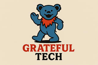 make grateful dead inspired mascot logo design without any copyright concept