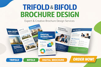 design trifold brochure design bifold brochure design, digital brochure