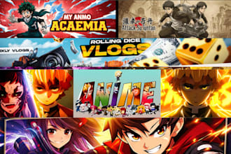 design a professional anime banner for youtube discord twitch twitter vtuber