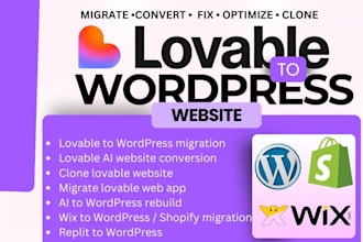 convert lovable ai to wordpress or wix clone lovable website copy lovable ai dev