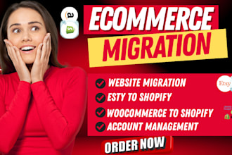 migrate wordpress to shopify store, woocomerce or wix to shopify store migration