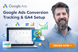 setup google ads conversion tracking, ga4, GTM, tracking for ecommerce