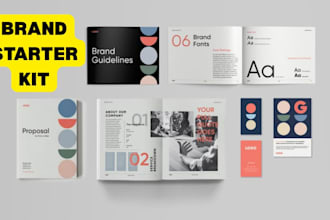 design a brand identity kit or style guide with your story voice tone logo