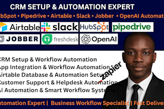 hubspot integration pipedrive airtable freshdesk jobber slack openai automation