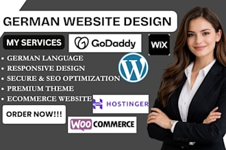 design redesign german shopify store website, webshop, german wordpress website