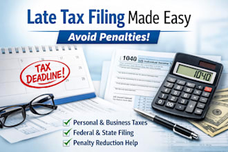 professional late tax filing for individuals and businesses and avoid penalties