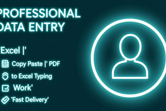 do fast data entry, PDF to excel, bengali english typing