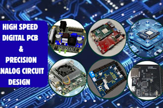 design analog and digital pcb circuits ready for manufacturing