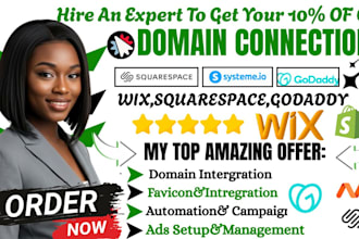 connect domain from godaddy, or squarespace to shopify, fix store setup