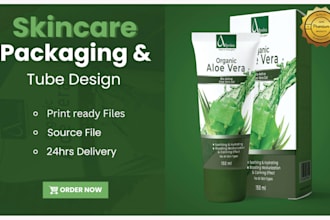 design herbal cream tube packaging