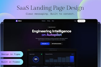 design a saas landing page in framer