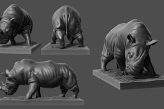 sculpt realistic 3d animal model animal collectible figurine stl for 3d printing