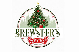 design looking glamourous bring christmas cheer logo