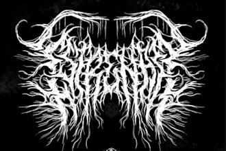 design an unreadable extreme metal logo for your band