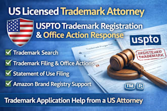 be your licensed US trademark registration attorney with office action response