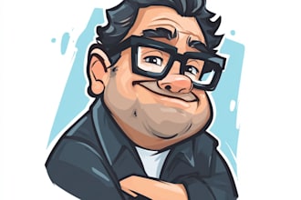 create a cartoon avatar, character, caricature, or logo