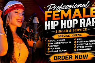 female singer, female rapper, hip hop vocalist, topline, jingle