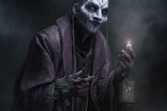 illustrate handmade horror monsters and characters