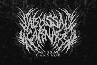 design a fierce black metal logo for your band