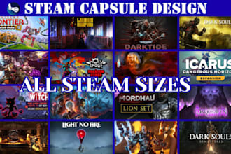 set up and design steam capsule art store steam header capsule art game banner