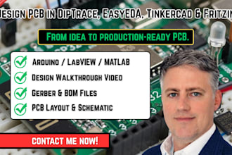 design pcb in diptrace, easyeda, tinkercad, and fritzing