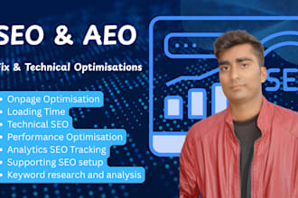 do on page off page and technical SEO with aeo optimization