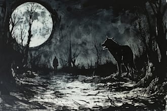 make dark art, concepts, linocut or woodcut illustrations