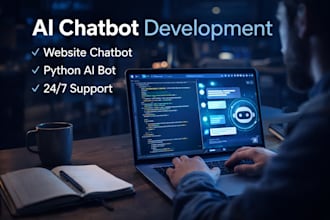 build ai chatbot for website using python and apis