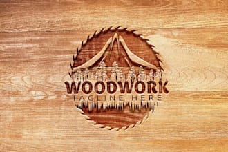 design a unique woodworking, carpentry, or timber logo