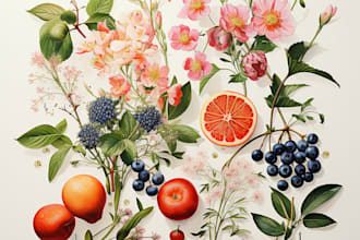 paint watercolor flowers and botanical illustrations