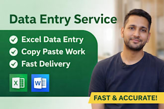 do fast data entry, copy paste, and excel data entry