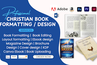 professionally format, design your christian devotional prayer journal and ebook