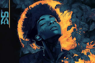 design your illustrated album cover art or music artwork