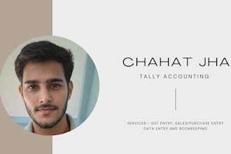 do tally accounting, gst entry, excel data entry and bookkeeping