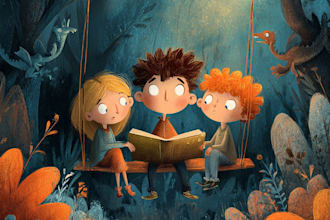 create a whimsical and professional children books