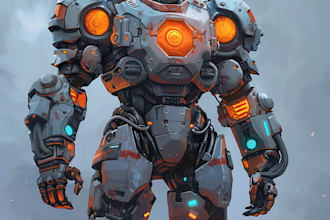 illustrate your mecha, robot and armored characters