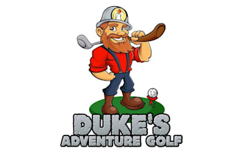 create a beloved mining logo for a miniature golf course