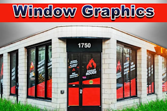 design shopfront, storefront, signage, window graphics