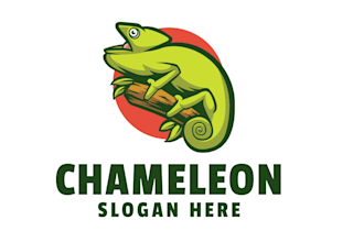 design a creative chameleon logo for your brand