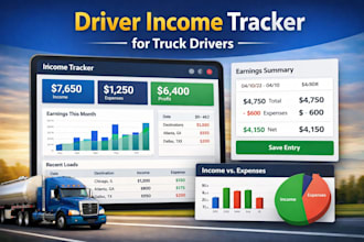 build a driver income tracker app for truck drivers