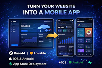 convert lovable or base44 website to ios and android app with capacitor