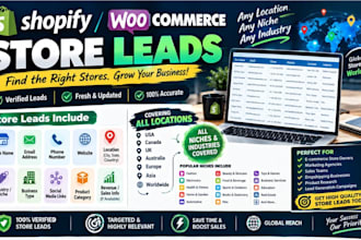 do shopify ecommerce store lead generation, verified email lists
