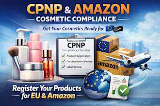 handle complete cpnp registration for cosmetic products and amazon listing