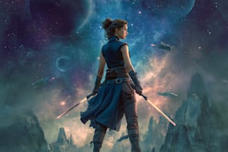 create a unique fantasy book cover illustration