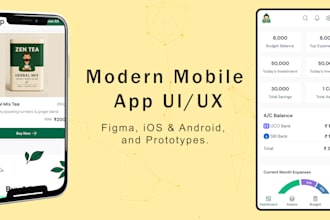 design professional mobile app UI UX in figma